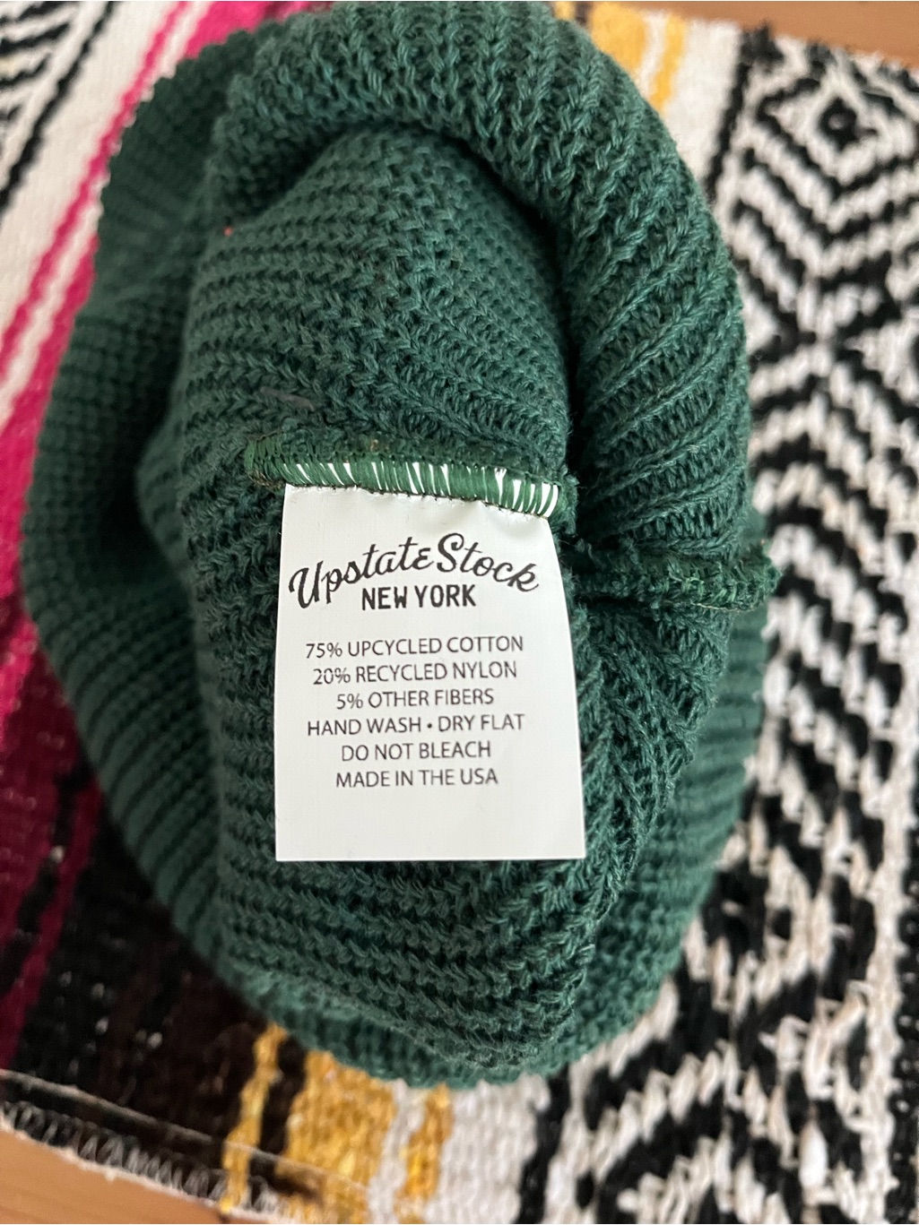 Upstate Stock Adirondack One Green And One Black Upcycled Watchcap, Nwt — image 7 of 8
